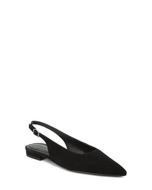 Nordstrom Selina Leather Slingback Flat - Black