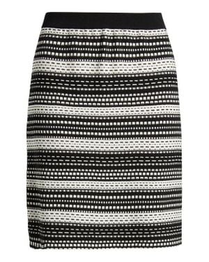 Ming Wang Stripe Knit Skirt - Black