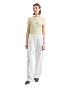 ALMINA CONCEPT Short Sleeve Knit Top - White
