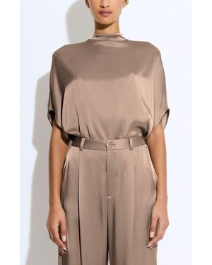 LAPOINTE Satin Cape Tee - Natural