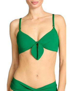 Robin Piccone Ava Underwire Triangle Bikini Top - Green