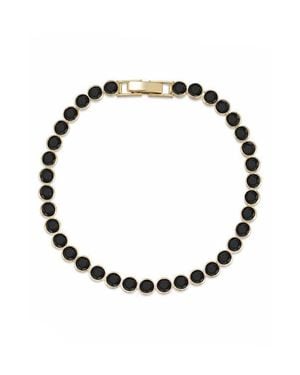 Ettika Cubic Zirconia Tennis Necklace - Black