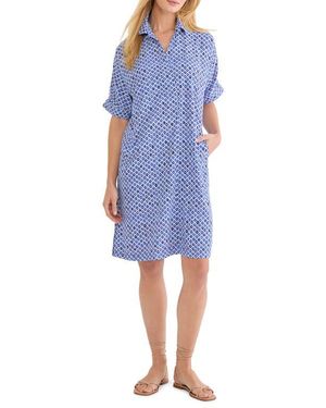 NIC+ZOE Devon Mosaic Print Shift Dress - Blue