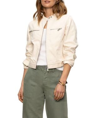 Sanctuary Soft Cotton Moto Jacket - Natural