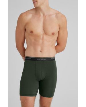 Tommy John 3-Pack Ultra Soft Flex Boxer Briefs - Green
