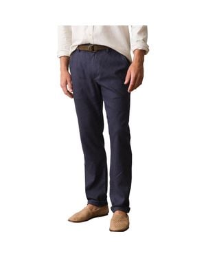 Marine Layer Saturday Flat Front Hemp Blend Chinos - Blue