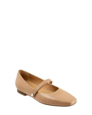 Trotters Hazel Mary Jane Flat - Natural