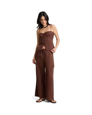 Onia Air Linen Cargo Pant - Brown