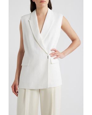 BOSS Jankania Linen Blend Vest - White