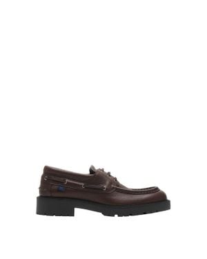 Burberry Leather Raft Boat Shoes - Multicolor