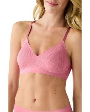 True & Co. Lace Triangle Bralette - Pink