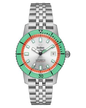 Zodiac Compression Diver Automatic Stainless Steel Watch, 40Mm - Gray