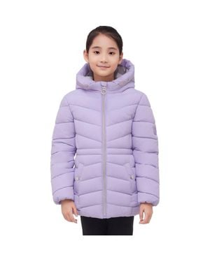 Rokka&Rolla Kids' Shower Resistant Puffer Jacket - Purple