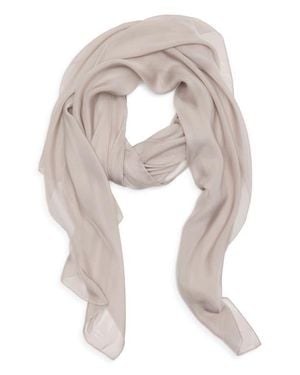 Nordstrom Silk Chiffon Wrap - Natural