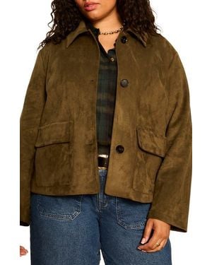 Sanctuary Avid Faux Suede Jacket - Brown
