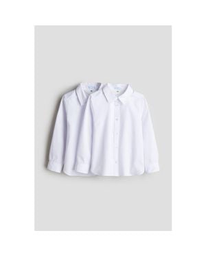 H&M 2-Pack Easy-Iron Shirts - White