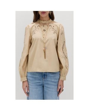 PER UNA BY M&S Cutwork Blouse - Natural