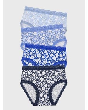 Stripe & Stare High Rise Four Pack - Blue