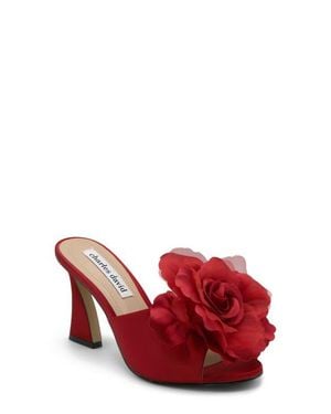 Charles David Kimberly Peep Toe Slide Sandal - Red