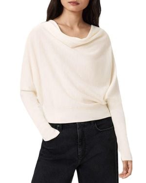 AllSaints Ridley Dolman Sleeve Crop Sweater - White