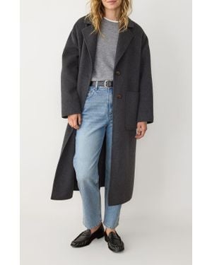 Marine Layer Colette Oversize Longline Coat - Black