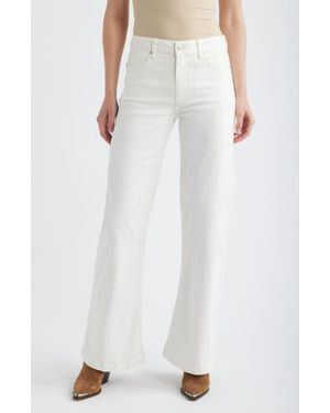 PAIGE Leenah High Waist Wide Leg Jeans - White