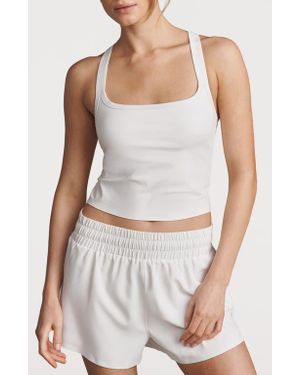 Rhone Serene Shelf Bra Crop Tank - White