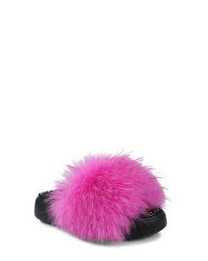 Zigi Fabbi Faux Fur Platform Sandal - Pink
