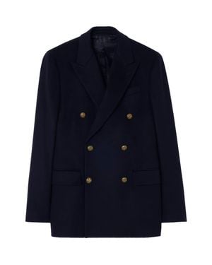 Burberry Cashmere Tailored Jacket - Blue