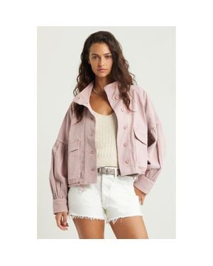Treasure & Bond Blouson Twill Utility Jacket - Multicolor