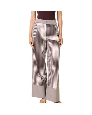 Solid & Striped Marnie Stripe Wide Leg Cotton Blend Pants - Multicolor
