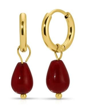 Kozakh Nea Hoop Earrings - Red