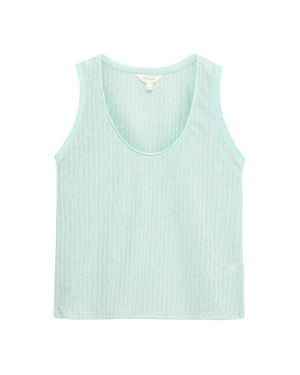 PER UNA BY M&S Textured Stripe Knit Tank - Blue