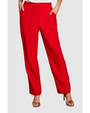 Coast Pleat Front Formal Trouser - Red