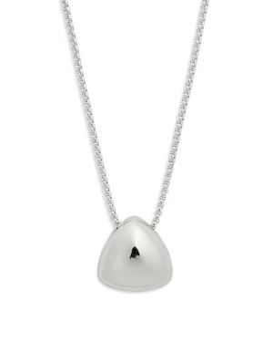 Open Edit Puffy Triangle Pendant Necklace - White