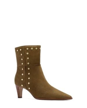 Frankie Reign Studded Pointed Toe Bootie - Brown