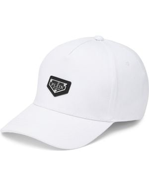 Philipp Plein Baseball Cap Pp Plaque - White