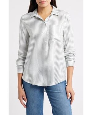 Beach Lunch Lounge Haley Popover Shirt - Gray