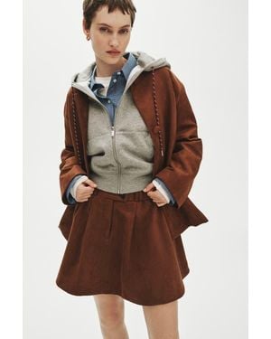 H&M Flared Mini Skirt - Brown