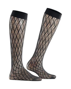FALKE Pure Shore Knee High Socks - Black