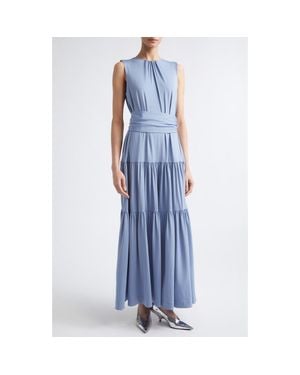 Altuzarra Liza Stretch Jersey Maxi Dress - Blue