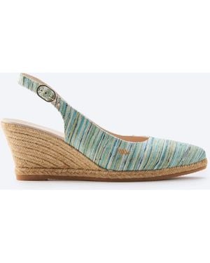VISCATA Palomera Canvas Espadrille Wedges - Blue
