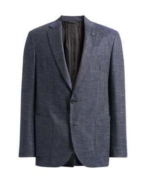 AllSaints Rudy Slim Fit Solid Wool Blend Sport Coat - Black