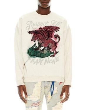 Cult Of Individuality Respect All Graphic Sweatshirt - Natural