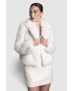 Coast Occasion Short Faux Fur Coat - Natural
