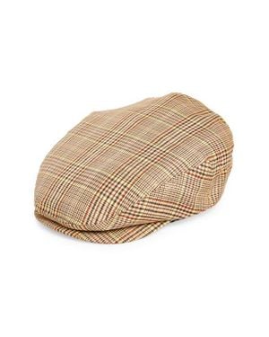 Brixton Hooligan Herringbone Driving Cap - Natural