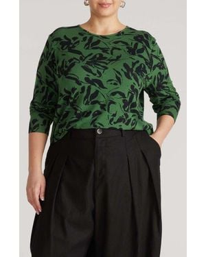 UNIVERSAL STANDARD Joan Relaxed Fit T-Shirt - Green