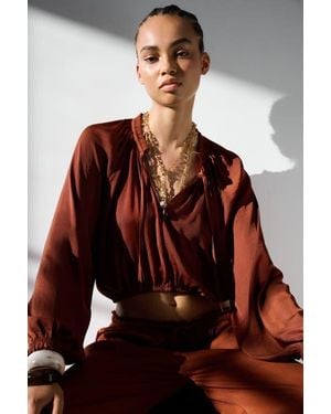 H&M Balloon-Sleeved Blouse - Red