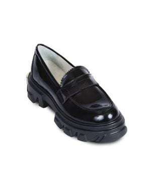 Urbnkicks Plain Loafer Leather Shoes - Blue