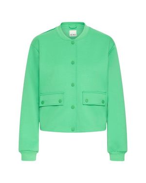 Ichi Kate Knit Bomber Jacket - Green